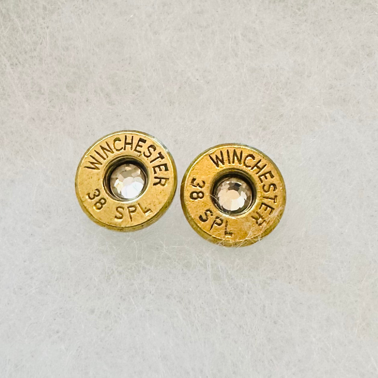 BulletSlice Crystal Center Stud Earrings