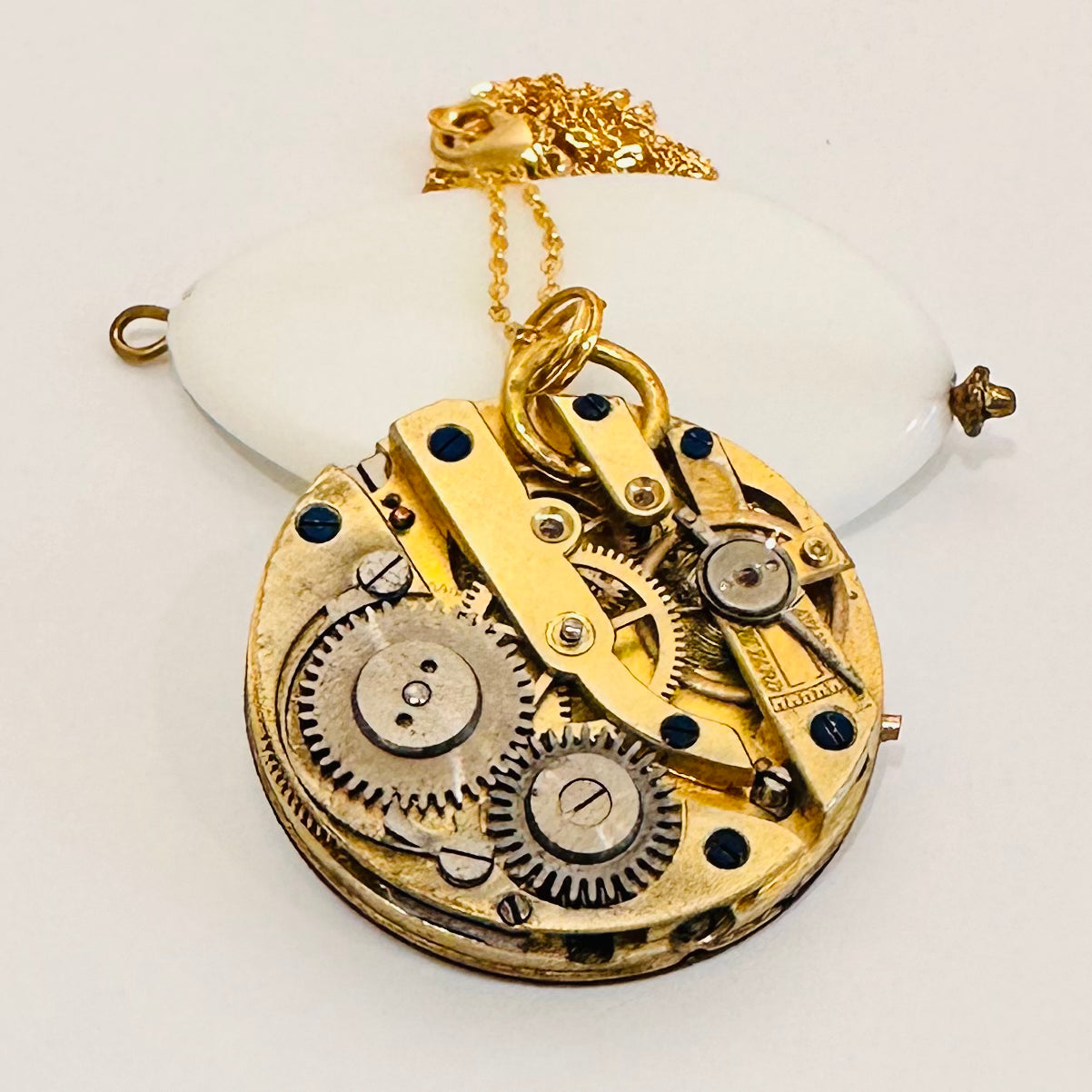 Swiss Reversible Gears of Time Necklace