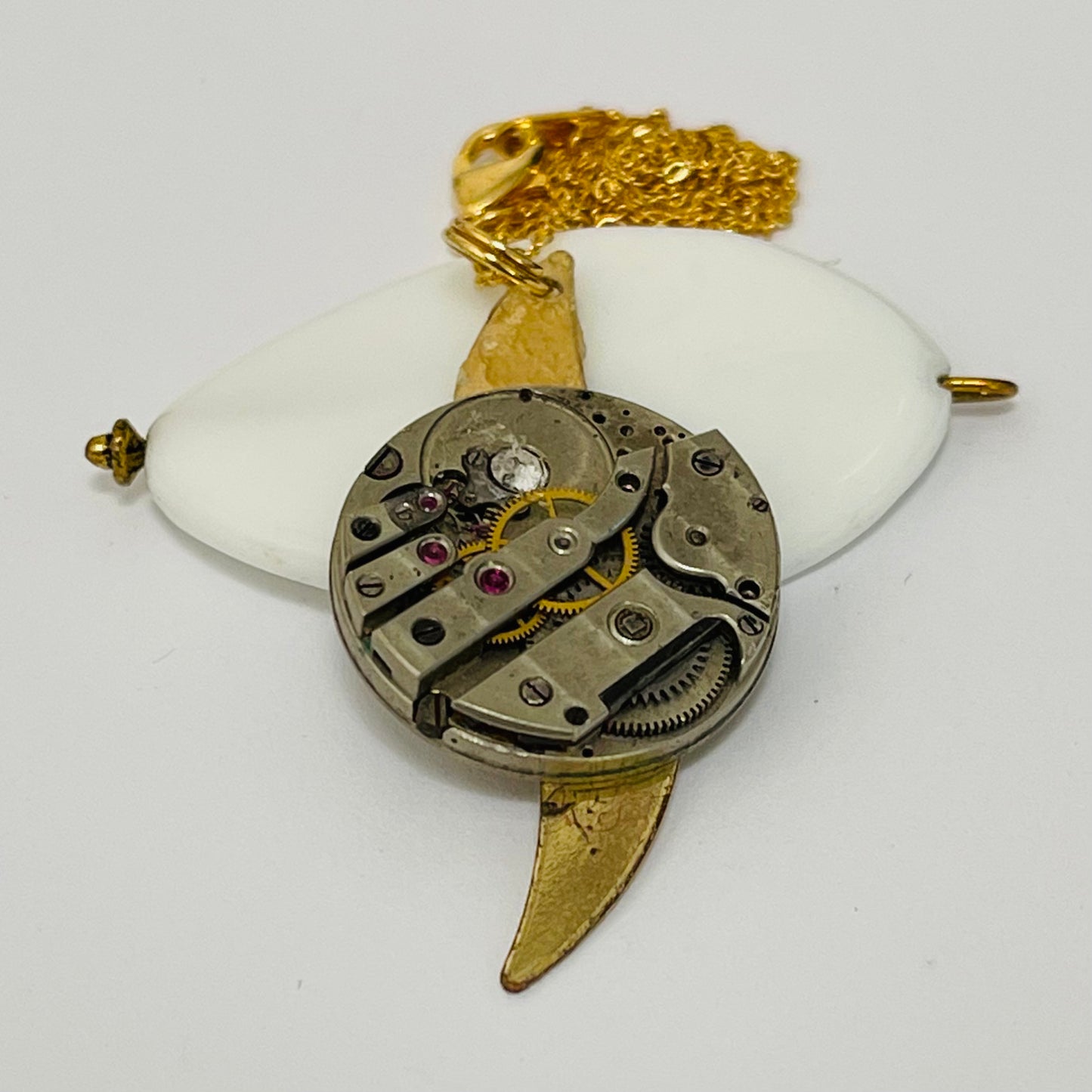 Slice of Time Antique Pocket Watch Necklace