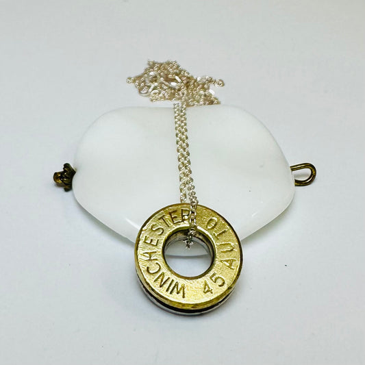 Reversible Double BulletSlice Necklace | Silver