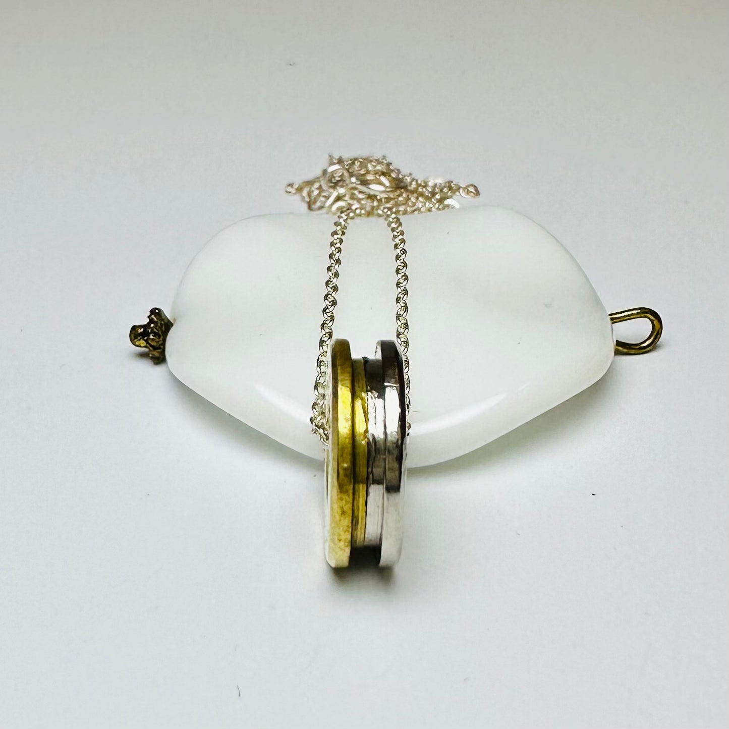 Reversible Double BulletSlice Necklace | Silver