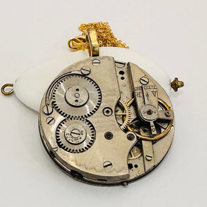Pocket Watch Silver Gears of Time