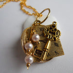 Pearls of Time Gold Pendant Necklace