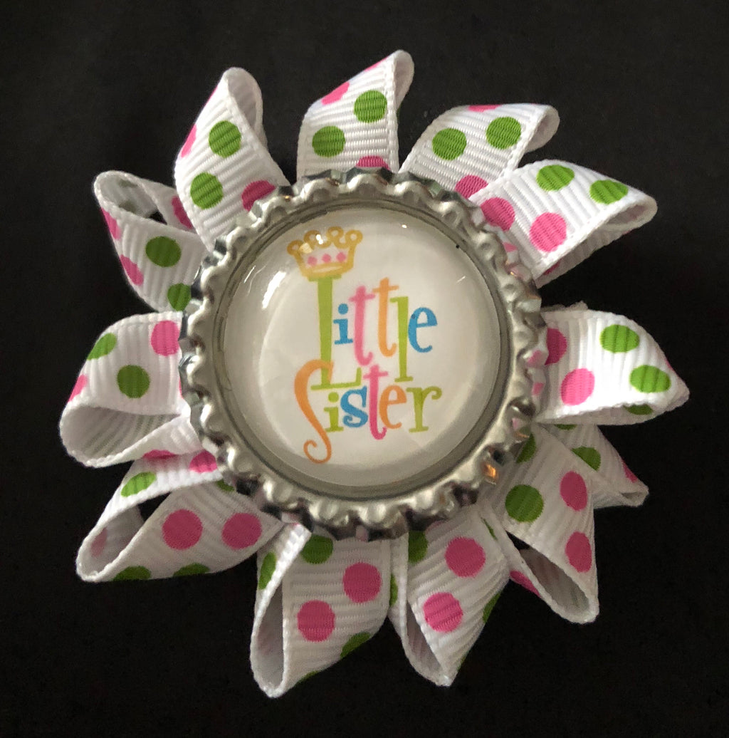 Big Sister / Little Sister Bottle Cap HairFlowers