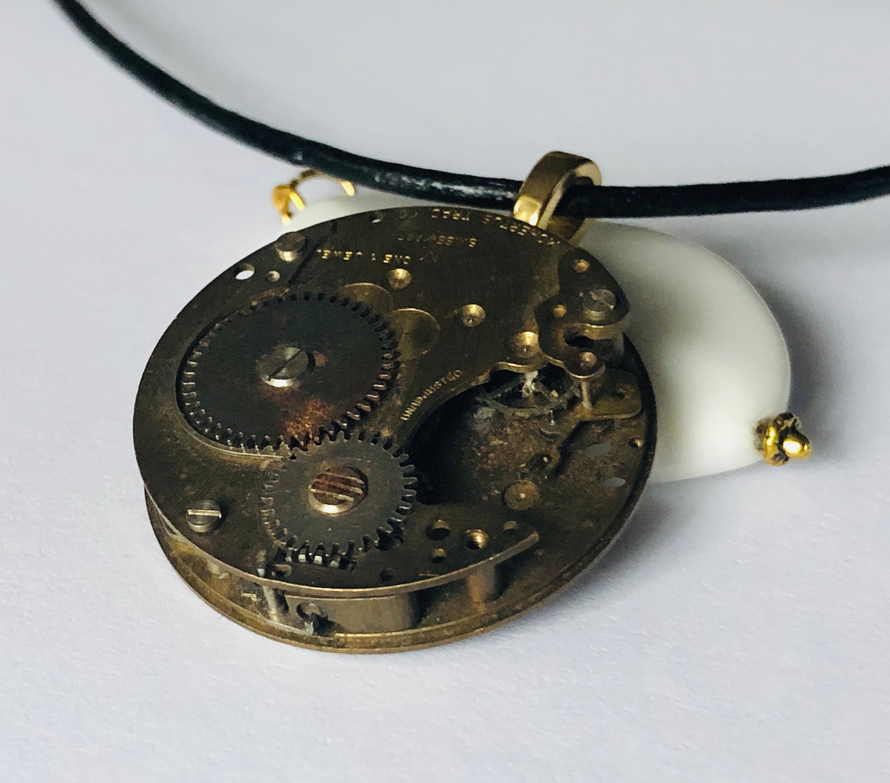 Contrast Antique Pocket Watch Necklace