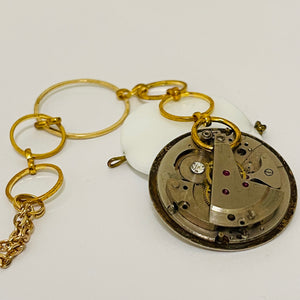 Hooped Inside Out Antique Pocket Watch Necklace