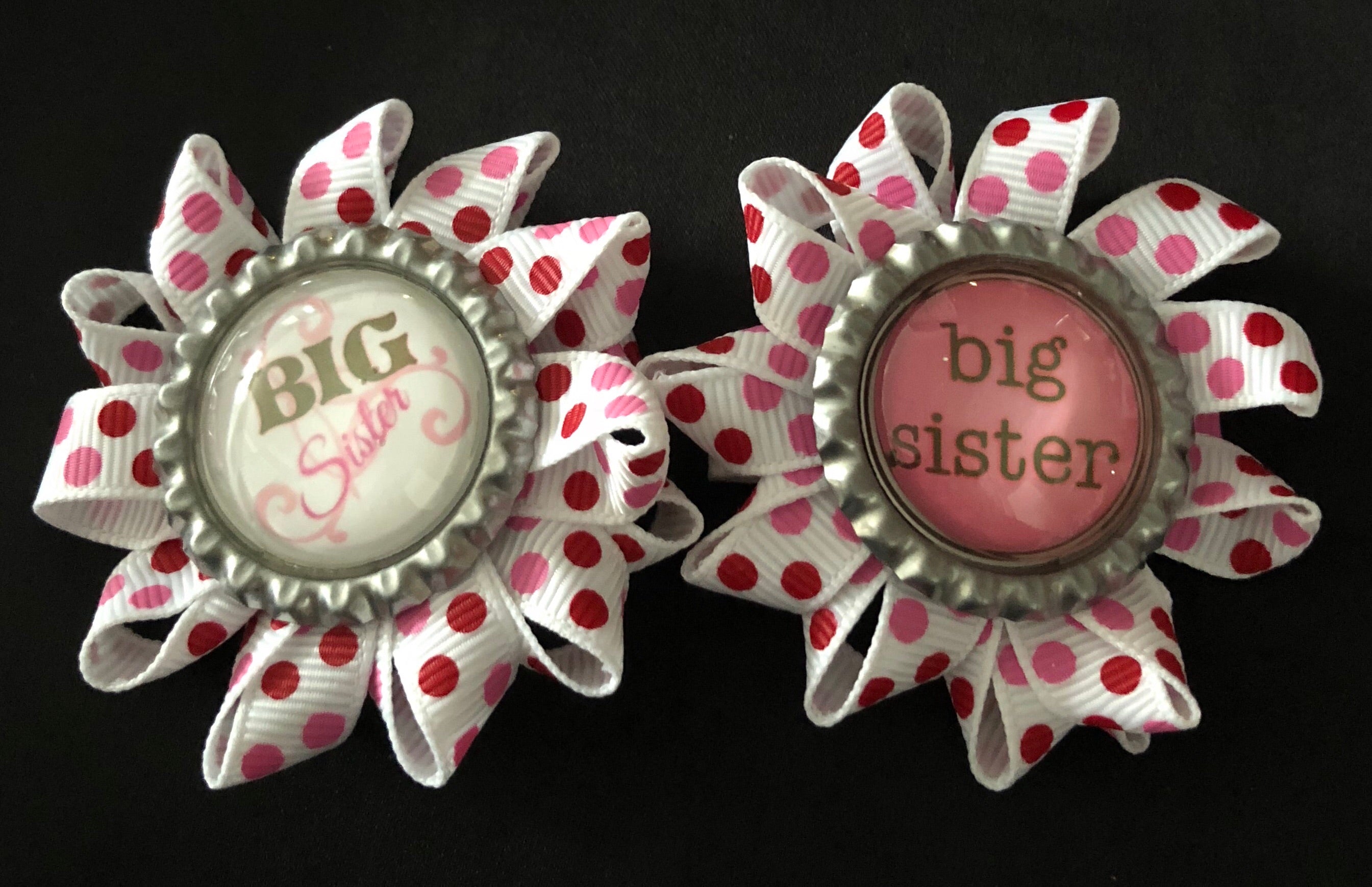 Big Sister / Little Sister Bottle Cap HairFlowers