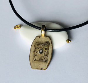 Single Face of Time Pendant Necklaces